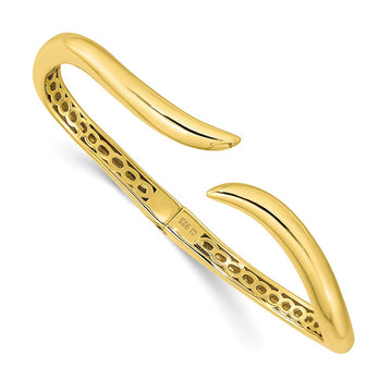 Sterling Silver Wavy Hinged Bracelet
