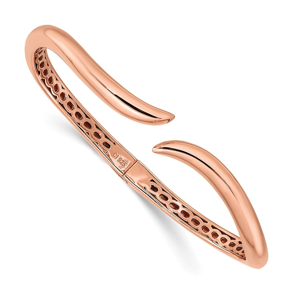Sterling Silver Wavy Hinged Bracelet