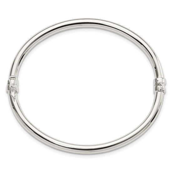 Sterling Silver Polished Hinged Bangle