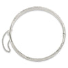 Sterling Silver Polished and D/C 7.25mm Hinged Bangle