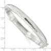 Sterling Silver Polished and D/C 7.25mm Hinged Bangle