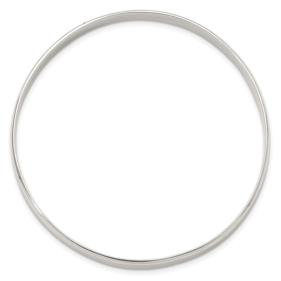 Sterling Silver Polished Solid Slip-on Bangle Bracelet