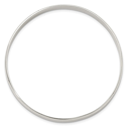 Sterling Silver Polished Solid Slip-on Bangle Bracelet