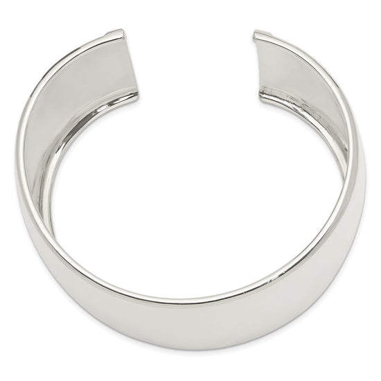 Sterling Silver 40mm Cuff Bangle Bracelet