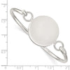 Sterling Silver Bangle w/Round ID Plate Bracelet