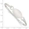 Sterling Silver Bangle w/Oval ID Plate Bracelet