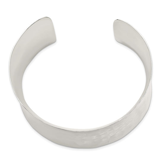Sterling Silver Hammered Cuff Bangle