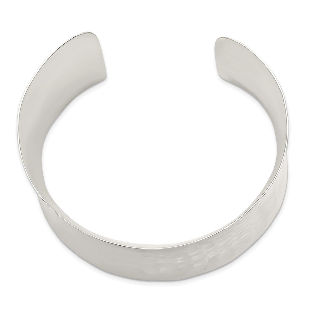 Sterling Silver Hammered Cuff Bangle
