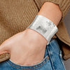 Sterling Silver Hammered Cuff Bangle