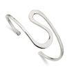 Sterling Silver Abstract Cuff Bangle
