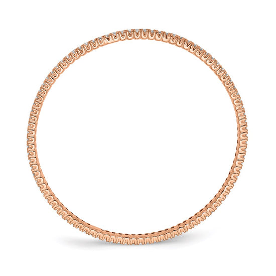 Sterling Silver CZ Slip-On Bangle