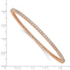Sterling Silver CZ Slip-On Bangle