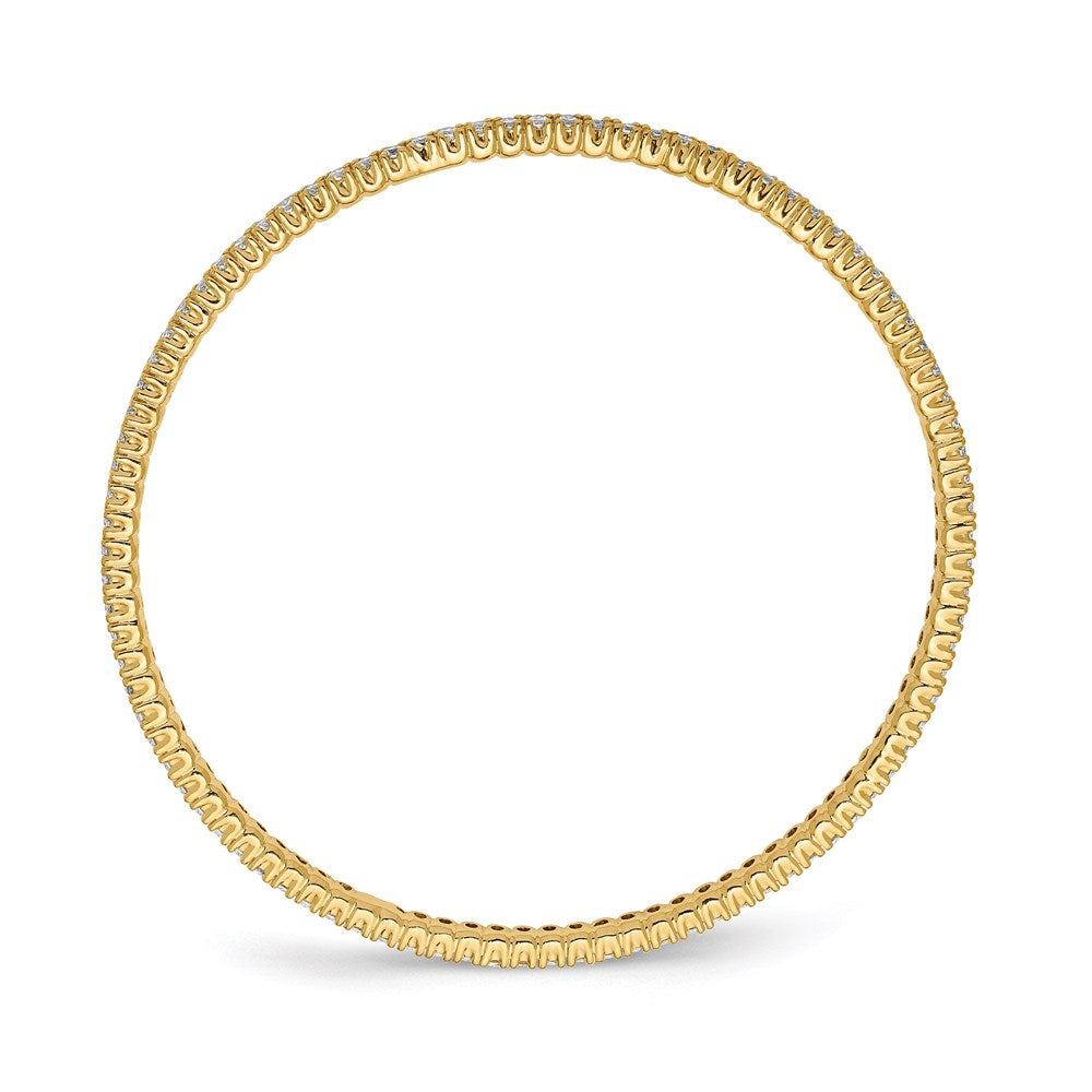 Sterling Silver CZ Slip-On Bangle