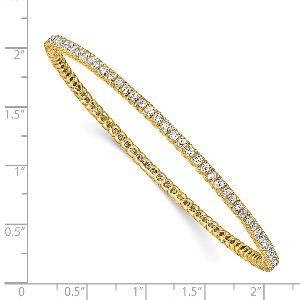 Sterling Silver CZ Slip-On Bangle