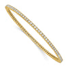 Sterling Silver CZ Slip-On Bangle