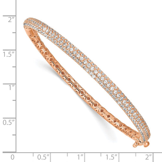 Sterling Silver CZ Slip-On Bangle