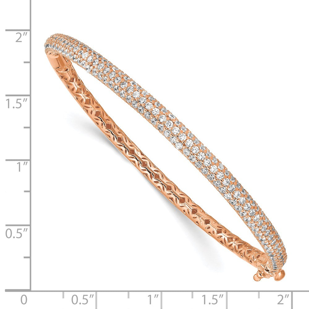 Sterling Silver CZ Slip-On Bangle