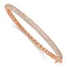 Sterling Silver CZ Slip-On Bangle