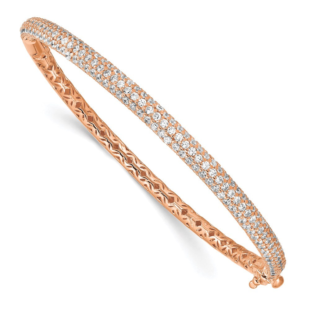 Sterling Silver CZ Slip-On Bangle