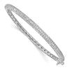 Sterling Silver CZ Slip-On Bangle
