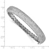 Sterling Shimmer Sterling Silver Rhodium-plated 360 Stone CZ Pav‚ Hinged Bangle