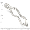 Sterling Silver Polished Wavy Hinged Bangle