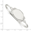 Sterling Silver 26mm Oval Locket Bangle