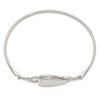 Sterling Silver 22mm Heart Locket Flexible Bangle Bracelet