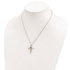 Landstrom's Mt. Rushmore Black Hills Sterling Silver 12K Gold Accents Floral Cross 18 inch Spring Ring Clasp Necklace