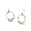 Landstrom's Mt. Rushmore Black Hills Sterling Silver 12K Gold Accents Shepherd Hook Dangle Earrings
