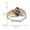 Landstrom's Mt. Rushmore Black Hills Sterling Silver 12K Gold Accents Mystic Fire Topaz Ring