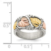 Landstrom's Mt. Rushmore Black Hills Sterling Silver 12K Gold Accents Leaves Ring