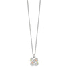 Sterling Silver RH-pltd w/12K Accents Diamond Love Knot 18in Necklace