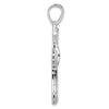 Sterling Silver Rhodium-plated Polished CZ Cross Pendant