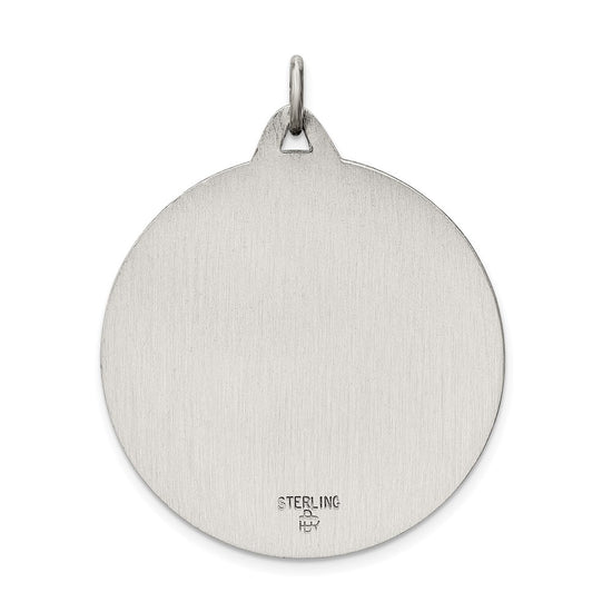 Sterling Silver Antiqued St. Christopher Medal