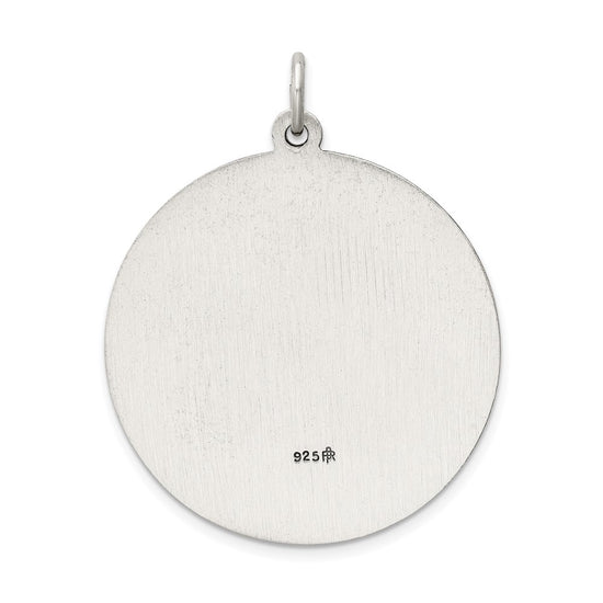 Sterling Silver Antiqued St. Christopher Medal