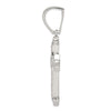 Sterling Silver Rhodium-plated CZ Cross Pendant