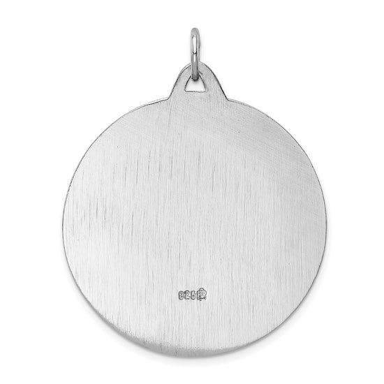 Sterling Silver Rhodium-plated Saint Christopher Medal
