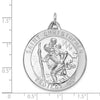 Sterling Silver Rhodium-plated Saint Christopher Medal