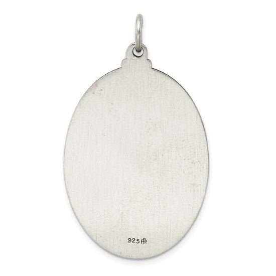 Sterling Silver Antiqued Saint Christopher Medal