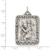 Sterling Silver Antiqued Saint Christopher Medal