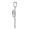 Sterling Silver Rhodium-plated Created Opal Dragonfly Amethyst Pendant