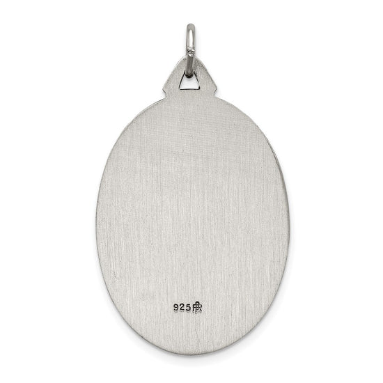 Sterling Silver Antiqued Satin St. Christopher Medal