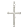 Sterling Silver Polished Crucifix Pendant