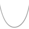 Sterling Silver Rhodium-plated 3mm Curb Chain