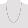 Sterling Silver Rhodium-plated 3.5mm Curb Chain