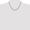 Sterling Silver Rhodium-plated 4.5mm Curb Chain