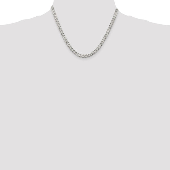 Sterling Silver Curb Chain — 5.7 mm