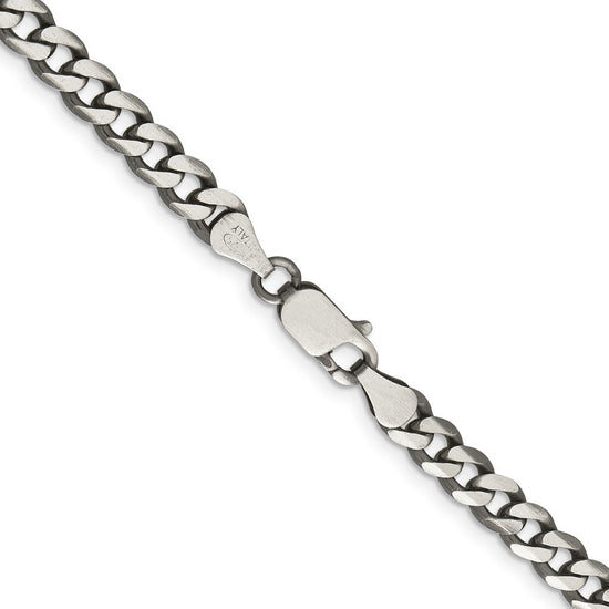 Sterling Silver Curb Chain — 6 mm