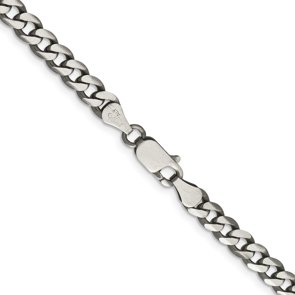 Sterling Silver Curb Chain — 6 mm